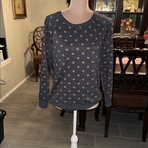 Gray Polka Dot Women's Top